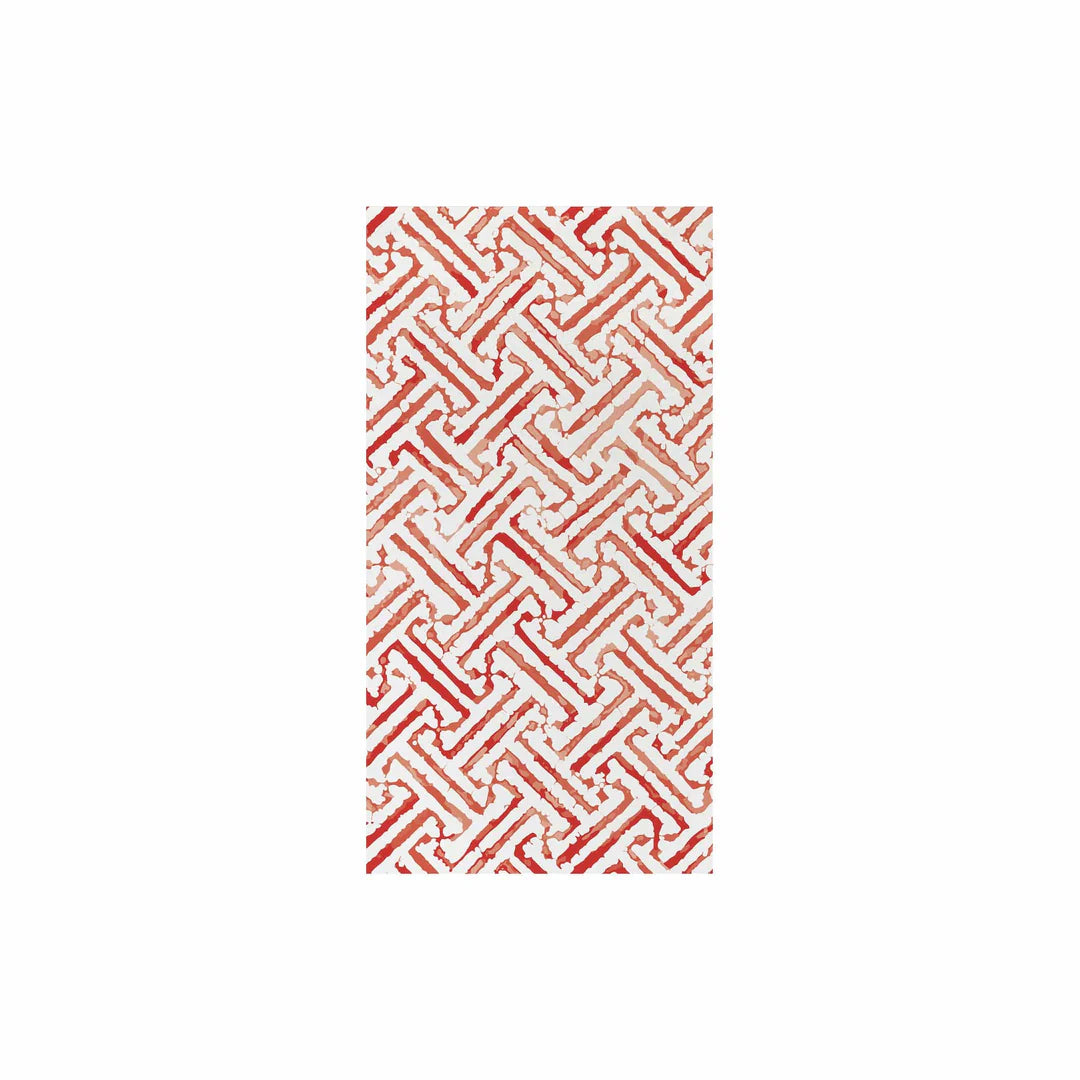 Papersoft Napkins Greek Key Red Guest Towels - Pack of 20