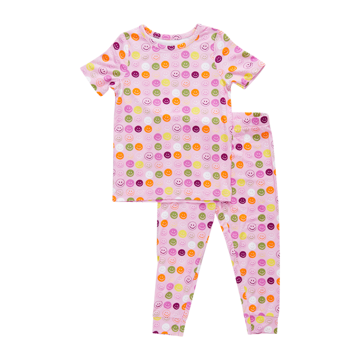 Kids Bamboo PJ Set - Smiley Faces