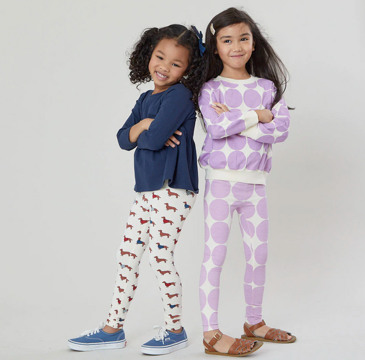 Girls Organic Sweatshirt - Lavender Dot