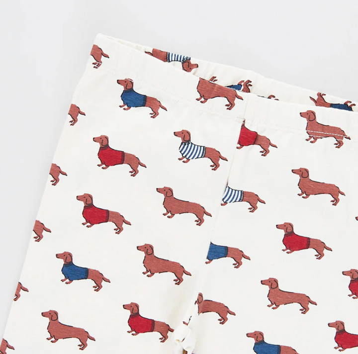 Girls Organic Legging - Sweater Dogs