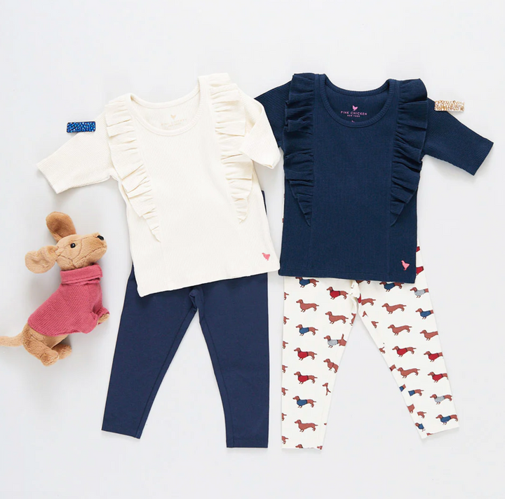 Girls Organic Legging - Sweater Dogs