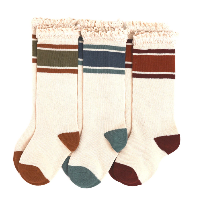Rugby Stripe Knee High Socks 3-Pack
