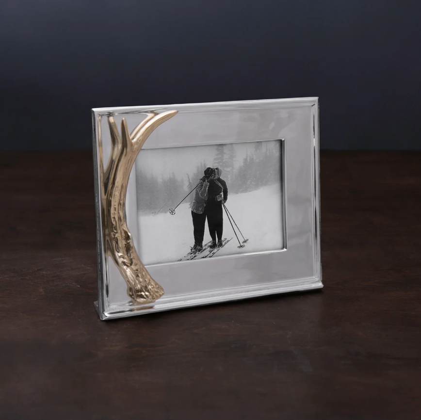 Antler 5x7 Horizontal with Gold Antler Frame