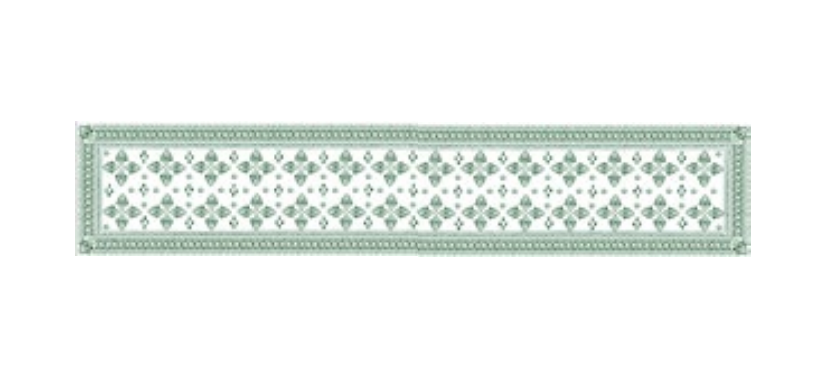Iberian Border 18" x 90" Runner - Evergreen