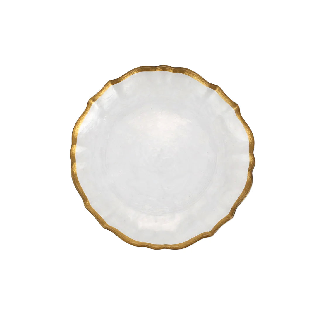 Baroque Glass Clear Cocktail Plate