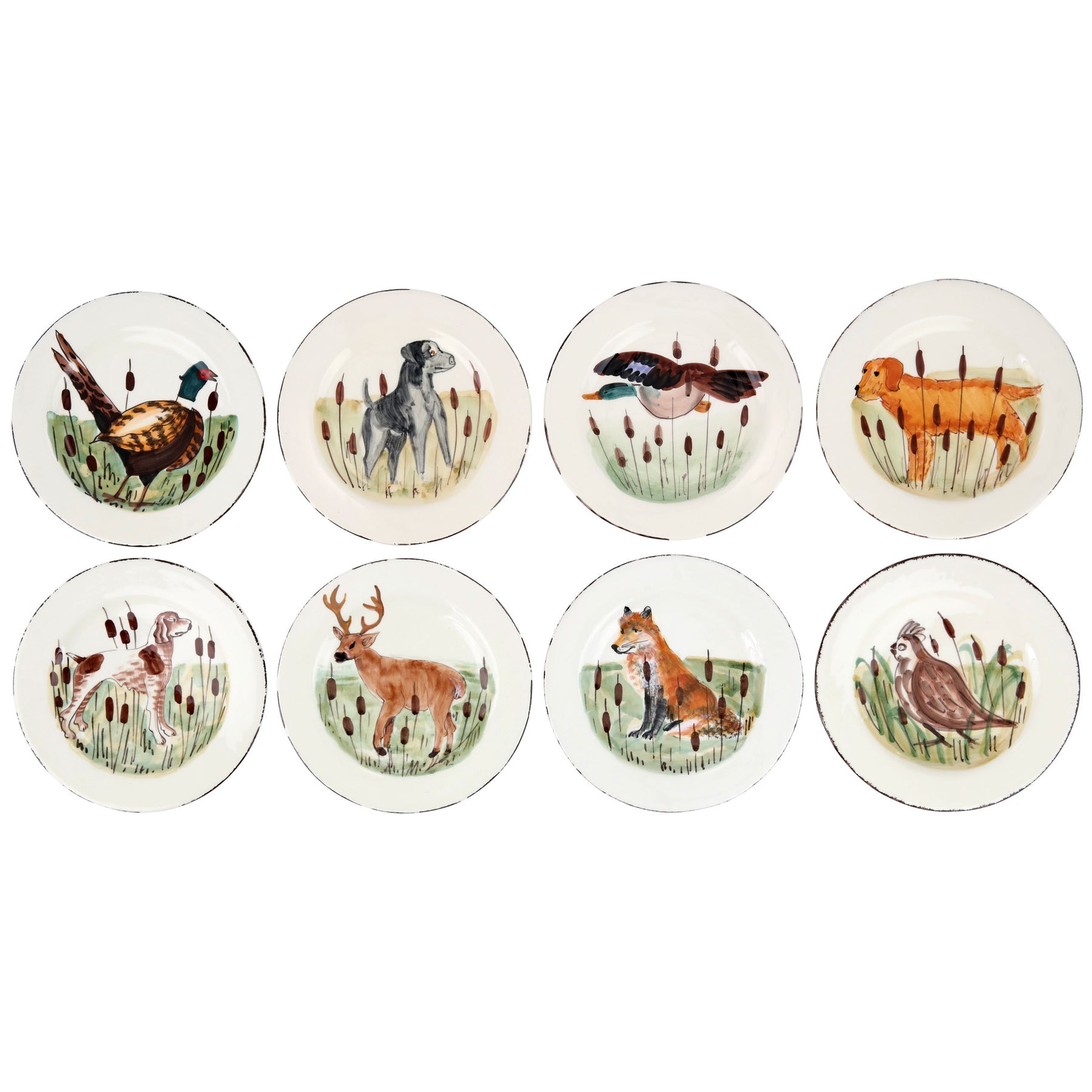 Wildlife Assorted Side Plates - Set of 8