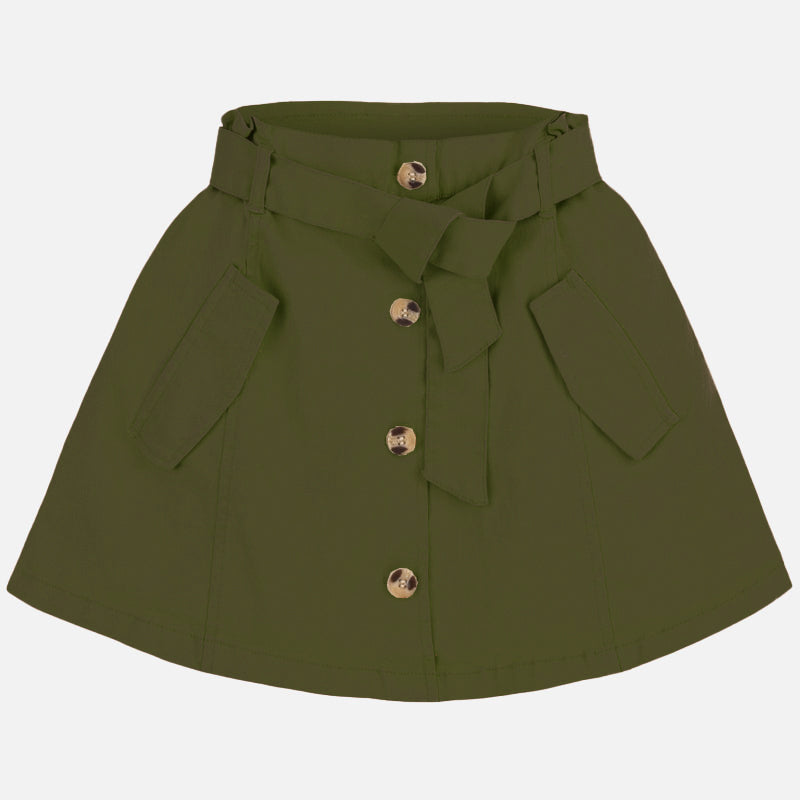 Army Green Twill Skirt