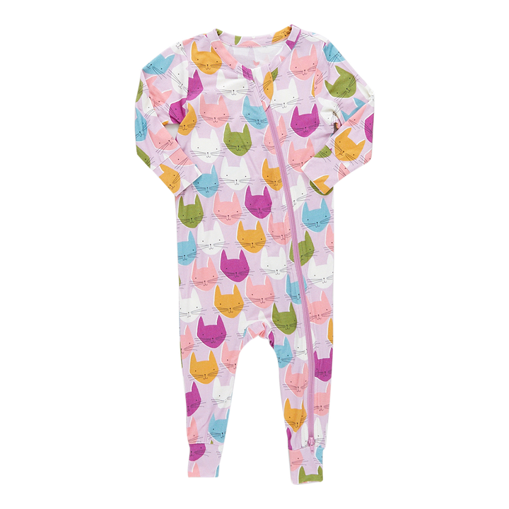 Baby Bamboo Romper - Multi Cats