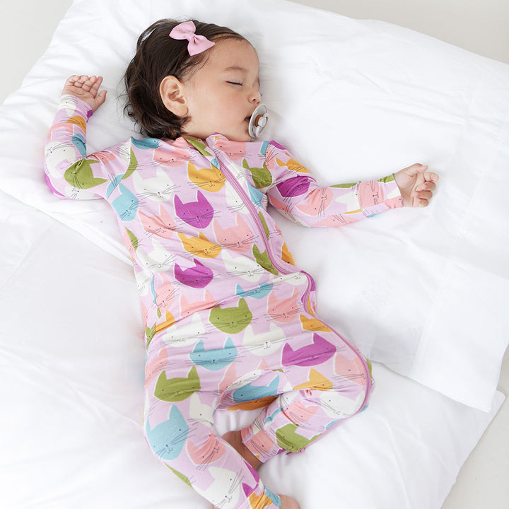 Baby Bamboo Romper - Multi Cats