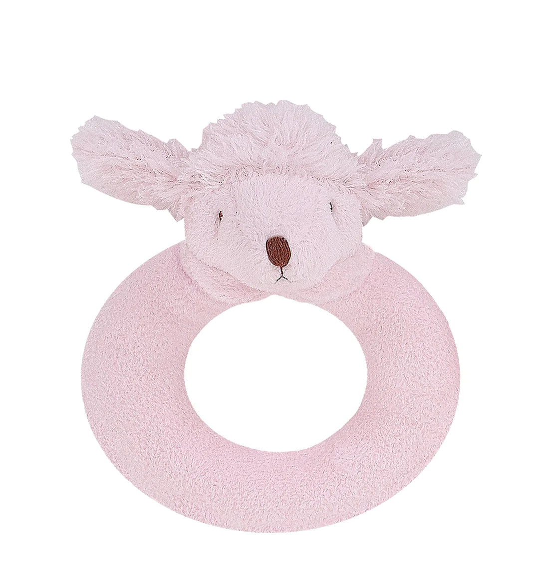 Pink Poodle Ring Rattle
