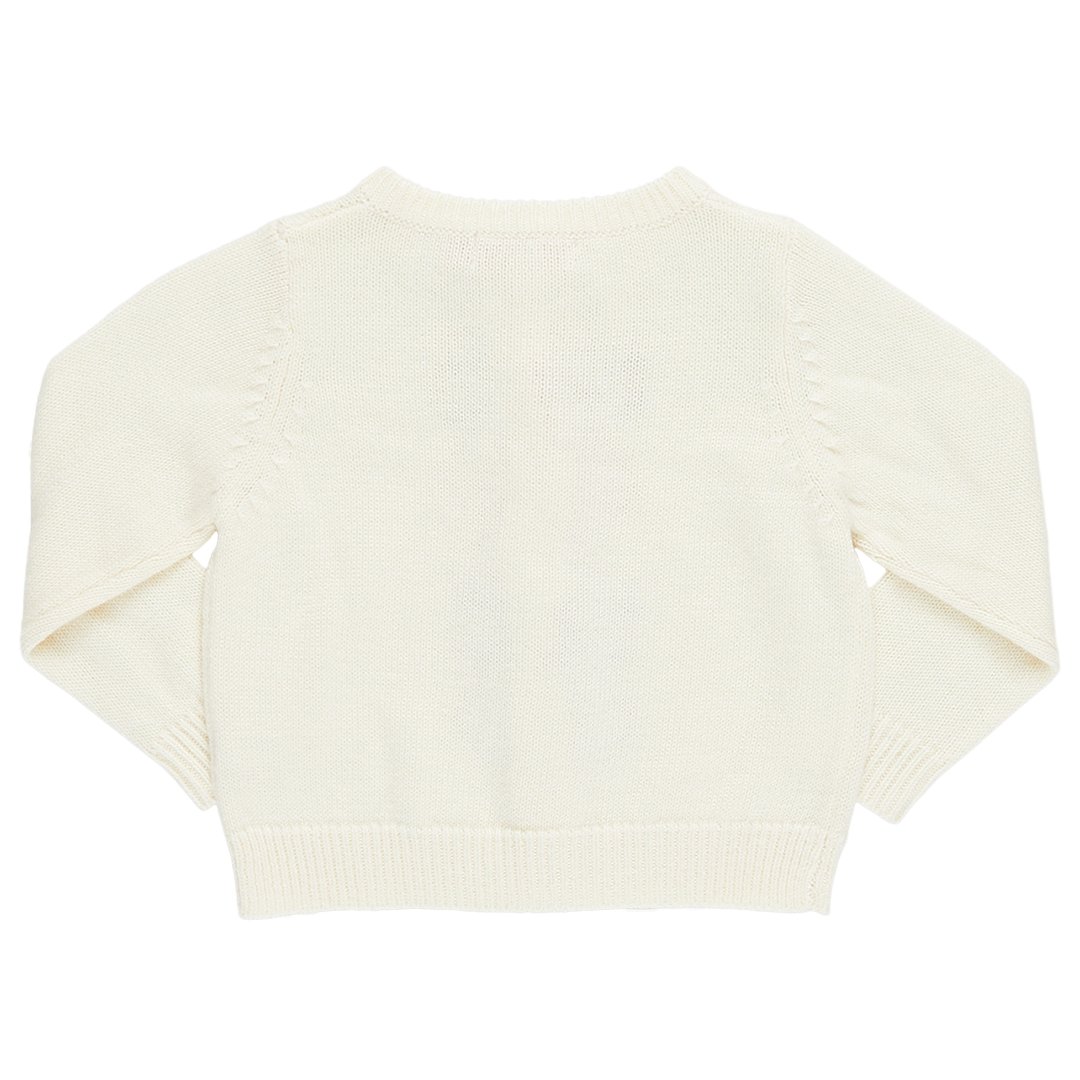 Girls Maude Sweater - Cream Bows
