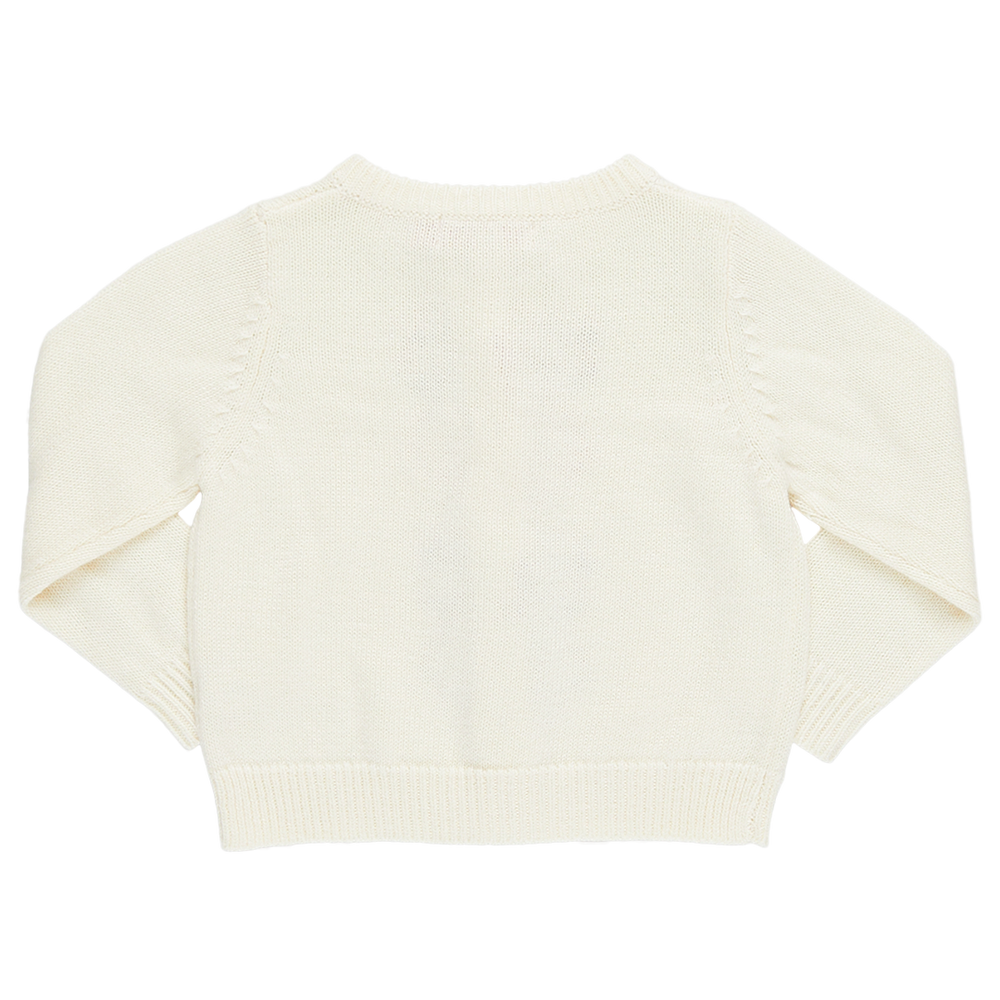 Girls Maude Sweater - Cream Bows