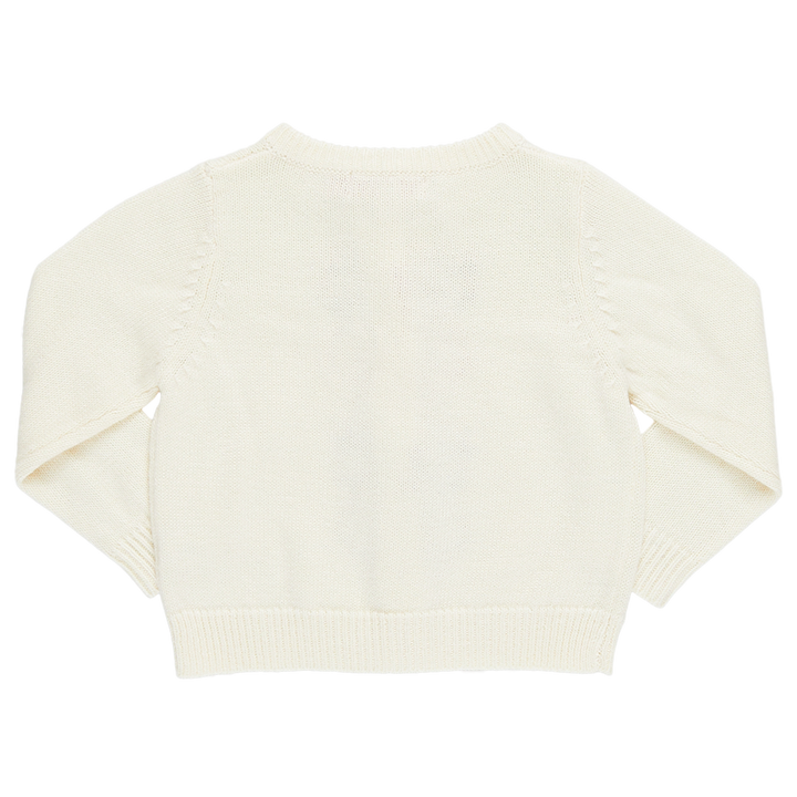 Girls Maude Sweater - Cream Bows