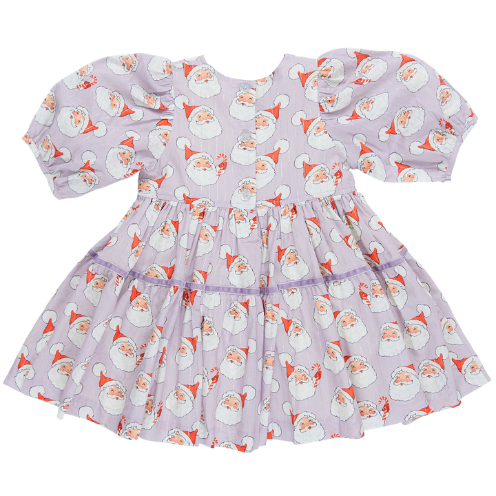 Girls Maribelle Dress - Lavender Santas