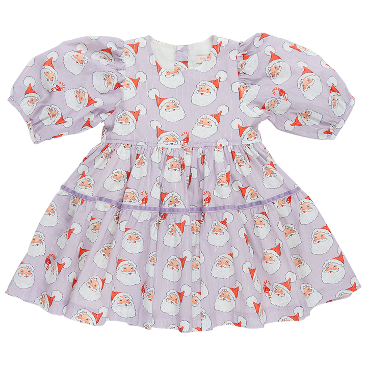 Girls Maribelle Dress - Lavender Santas