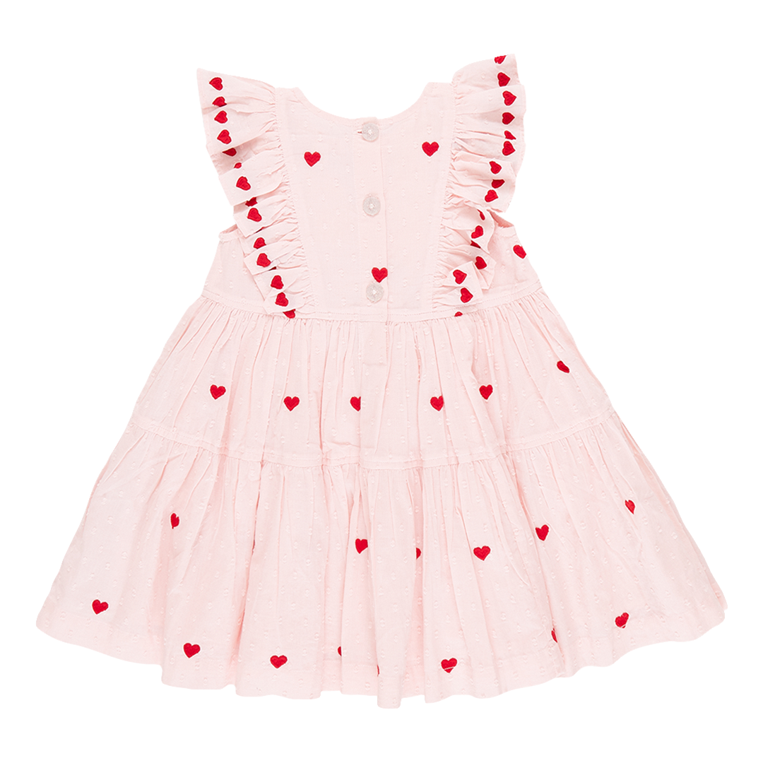 Girls Raphaela Dress - Confetti Heart Embroidery