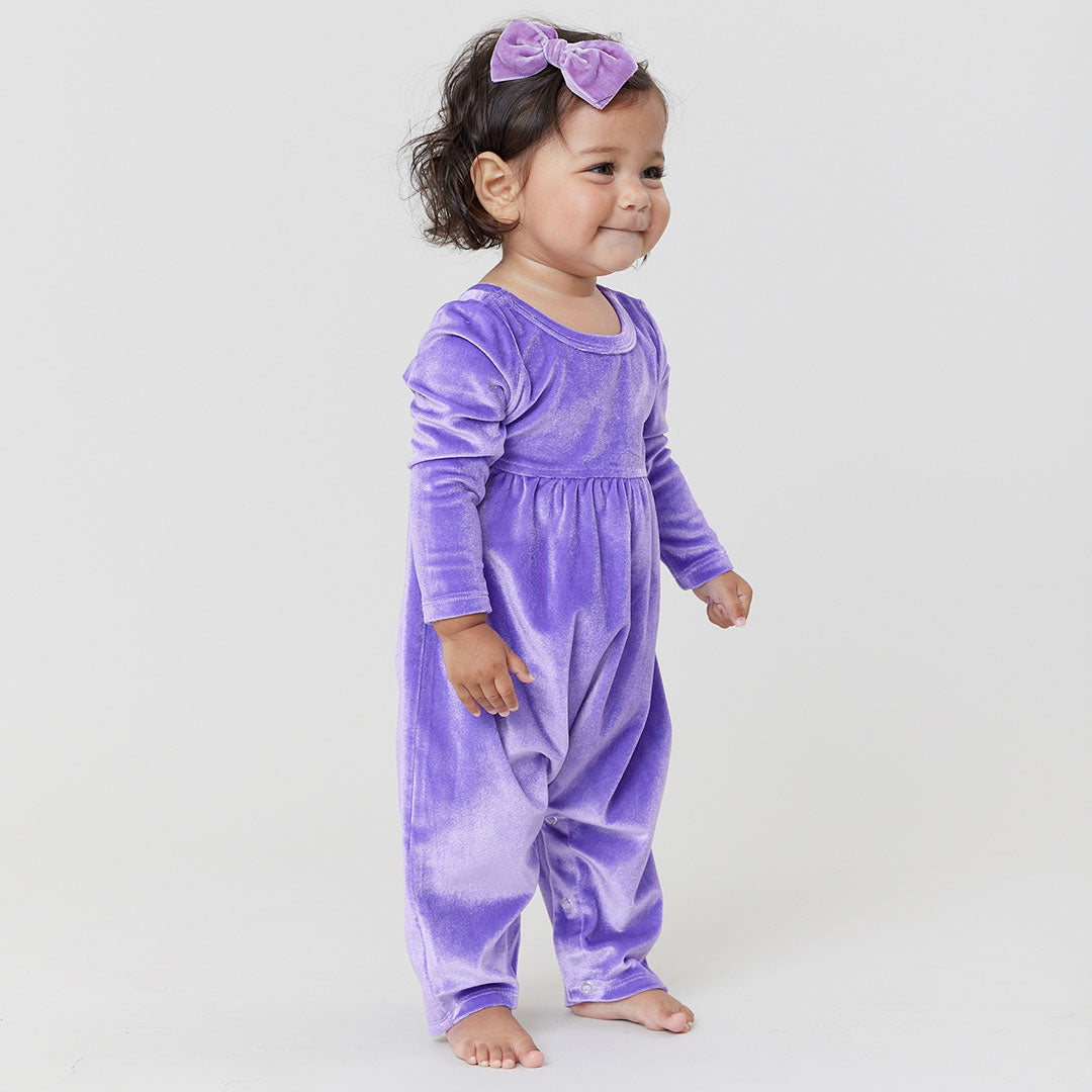Baby Girls Velour Steph Jumper - Lavender