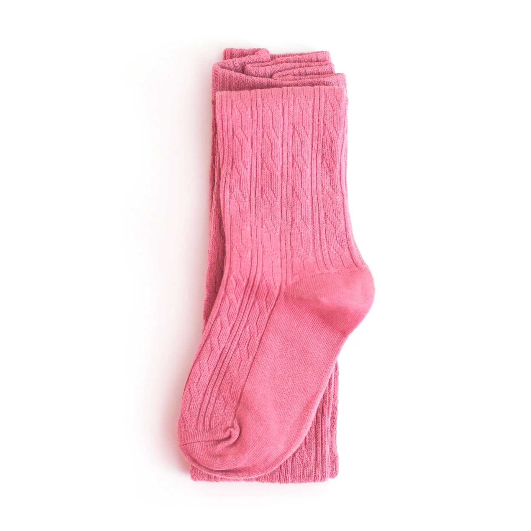 Malibu Pink Cable Knit Tights K&K's Giving Tree