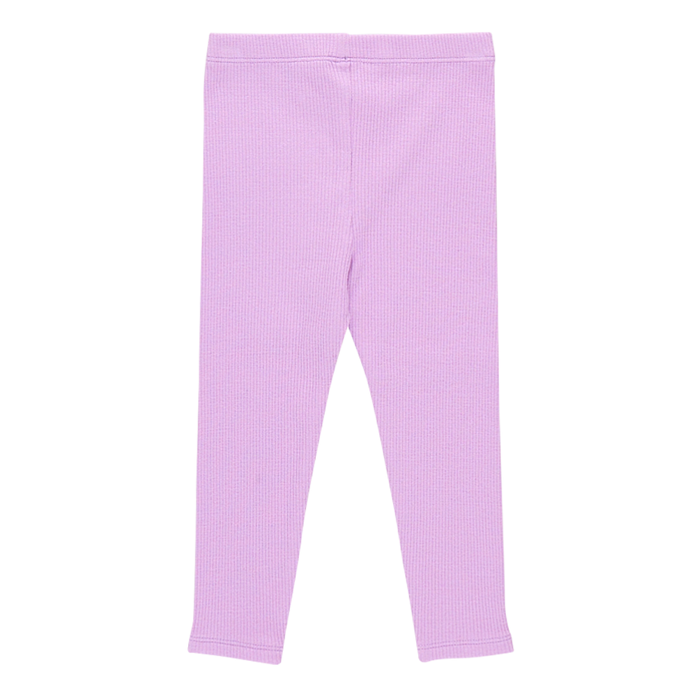 Girls Organic Rib Legging - Lavender
