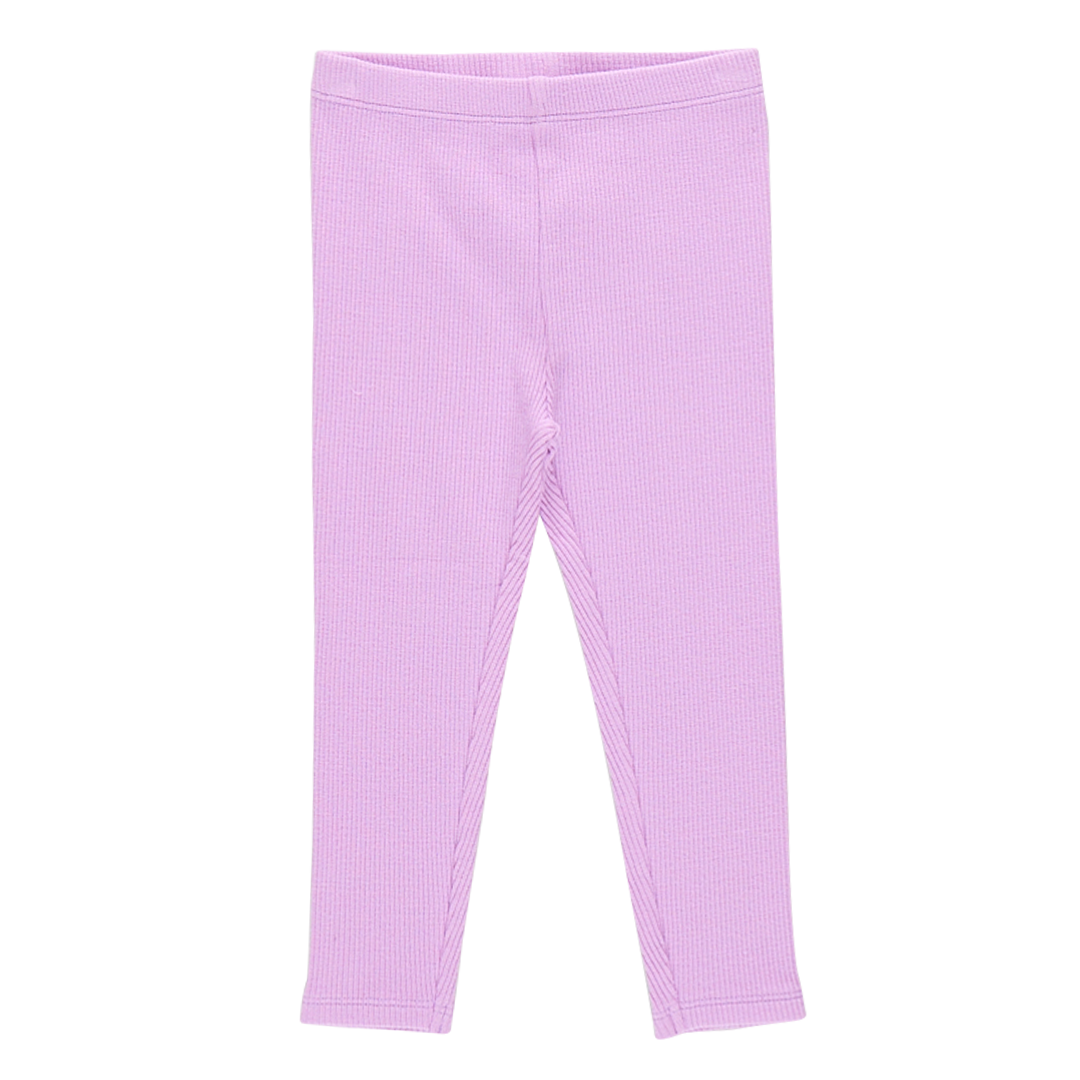 Girls Organic Rib Legging - Lavender