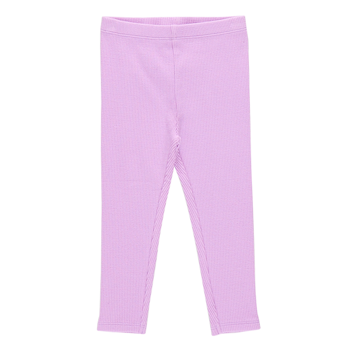 Girls Organic Rib Legging - Lavender