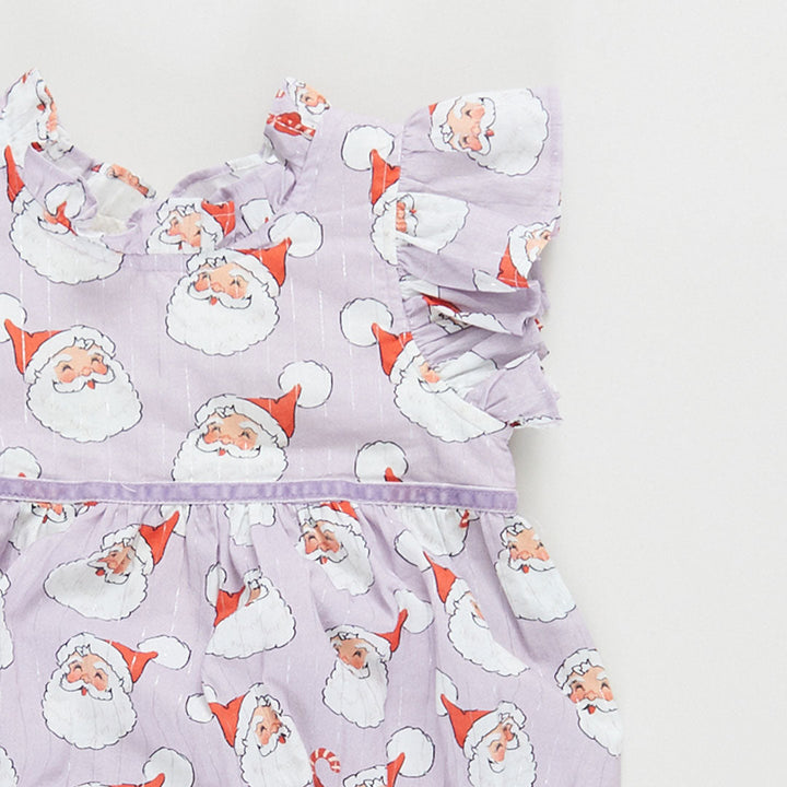 Baby Girls Jennifer Bubble - Lavender Santas