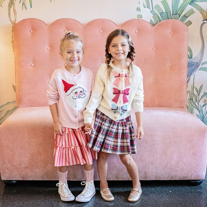 Girls Maude Sweater - Cream Bows