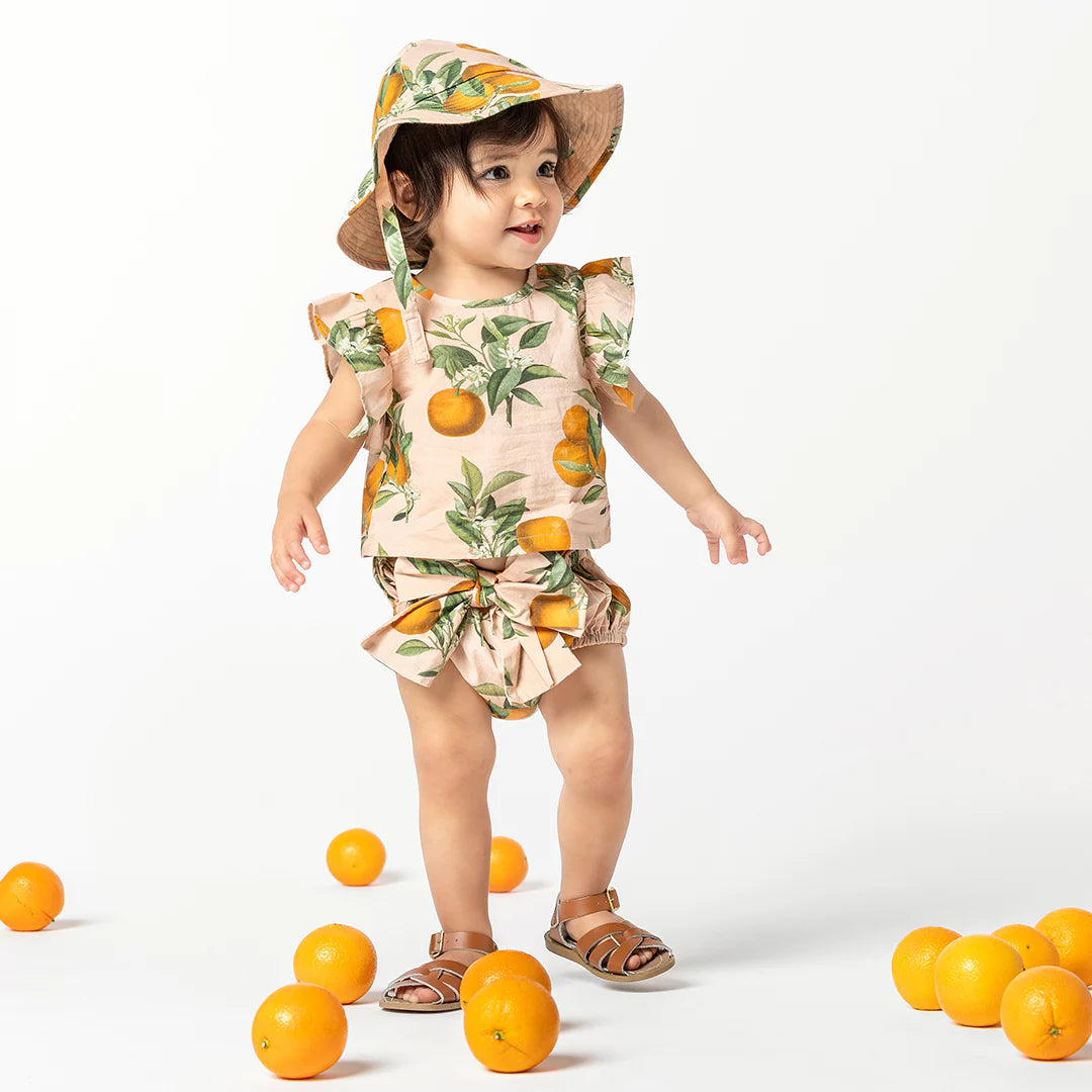 Baby Girls Abigail 2-Piece Set - Pink Botanicals Oranges