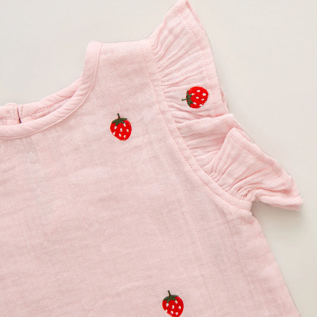 Baby Girls Roey 2-Piece Set - Strawberry Embroidery
