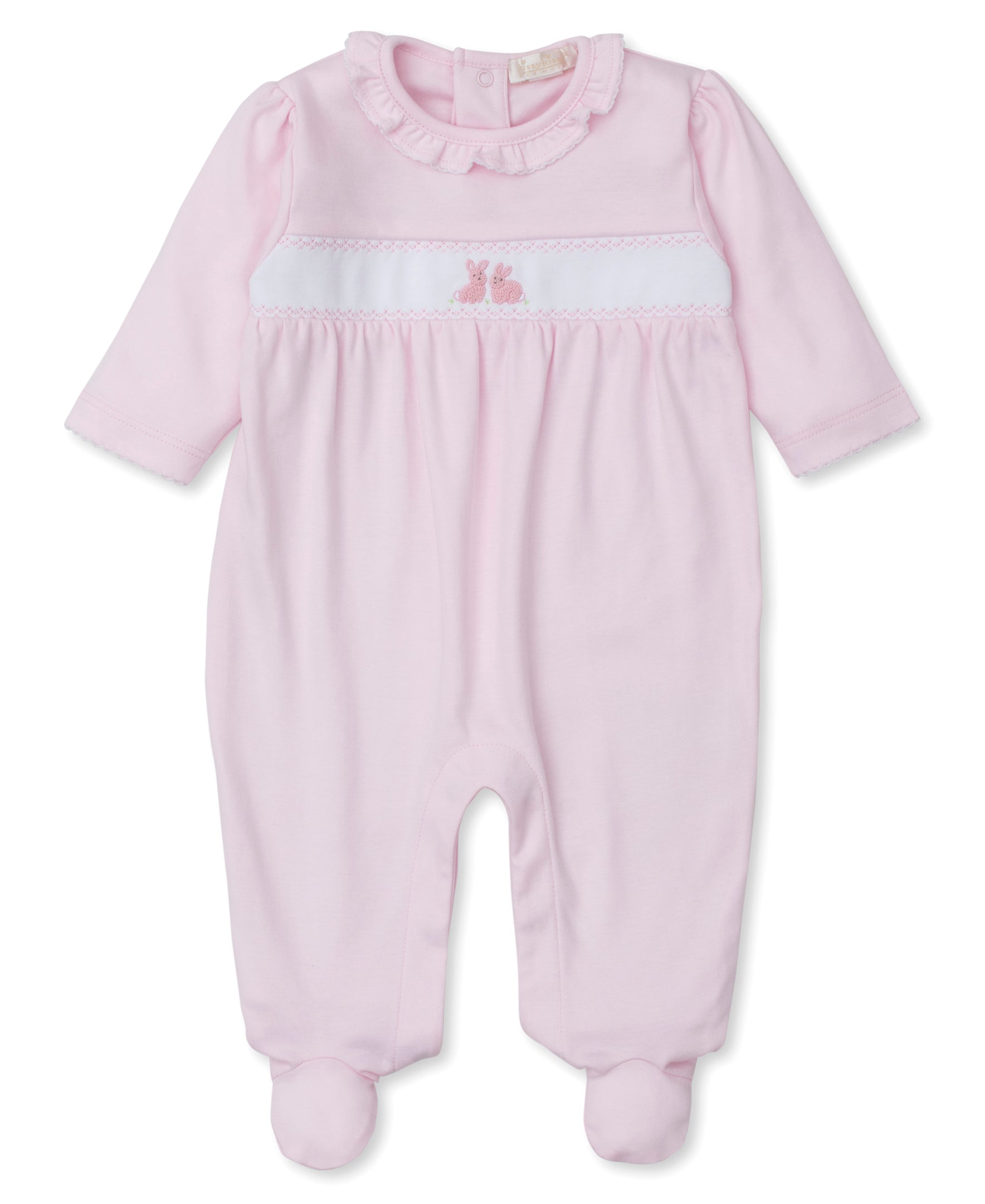 Baby Joy Embroidered Footie - Pink main image 0