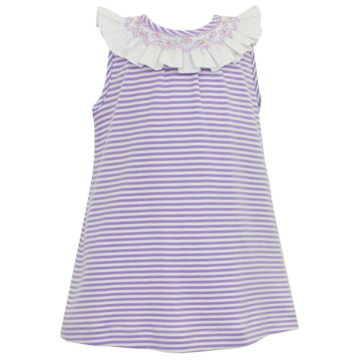 Lilac Stripe Knit A-Line Dress