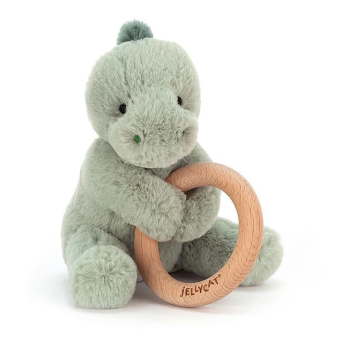 Puffles Dino Wooden Ring Toy