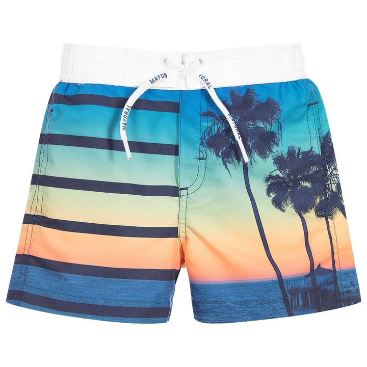 Beach Print Swim Shorts