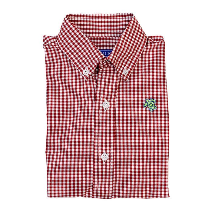 Red Check Roscoe Button Down Shirt
