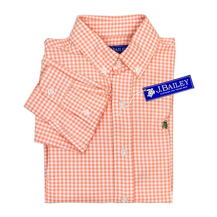 Cantaloupe Check Button Down Shirt