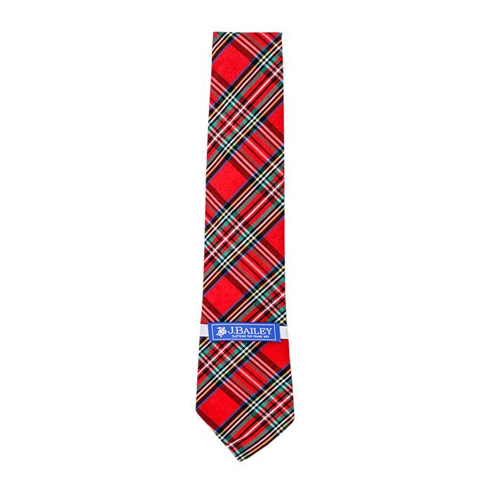 The J Bailey Long Tie in Tartan Plaid