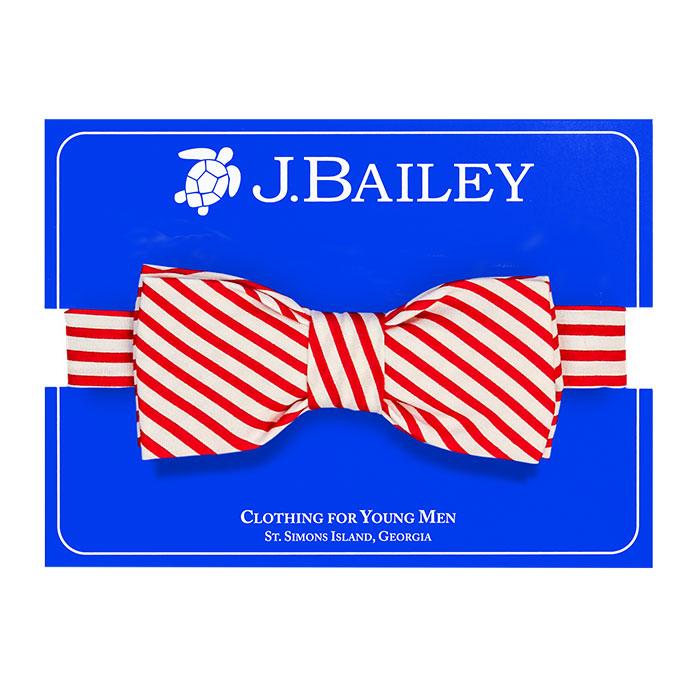 Red Stripes Bow Tie