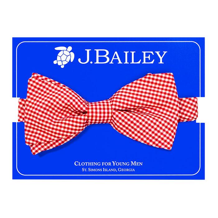 Red Check Bow Tie