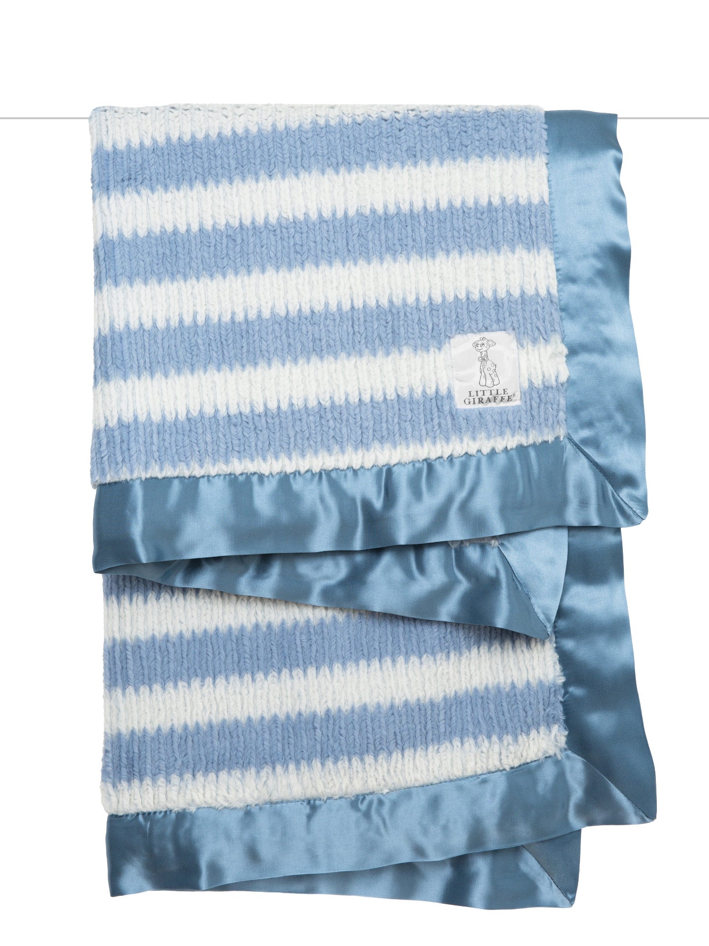 Cornflower Luxe™ Rib Stripe Baby Blanket