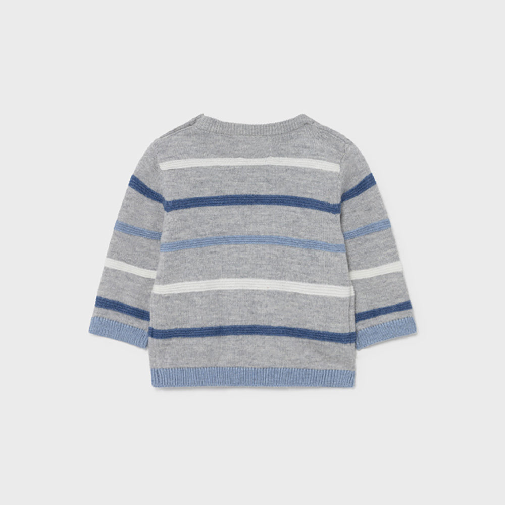 Heather Grey Striped Sweater