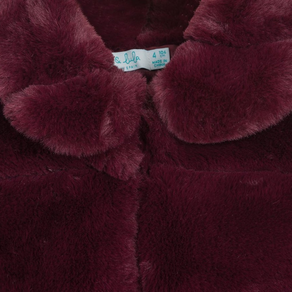 Plum Faux Fur Coat