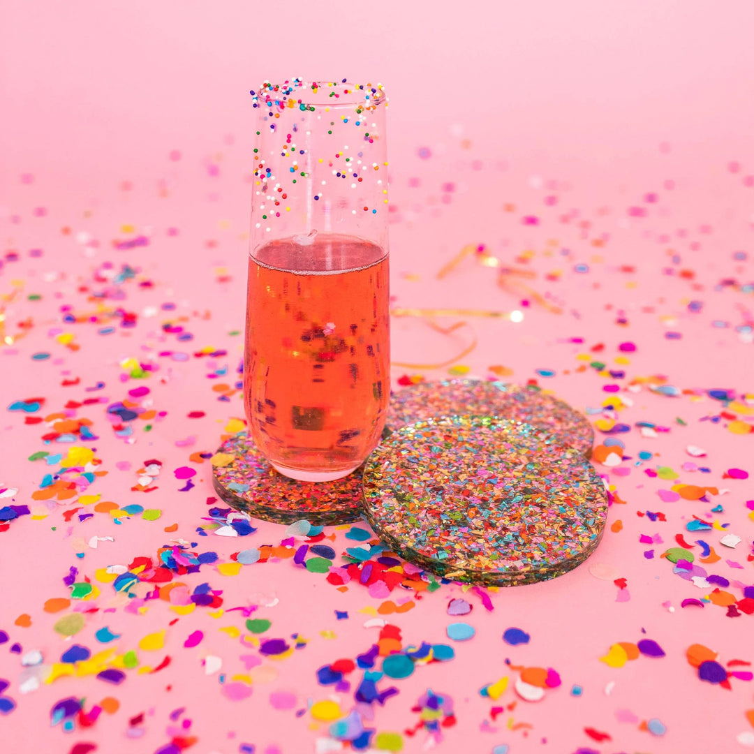 Confetti Acrylic Coasters
