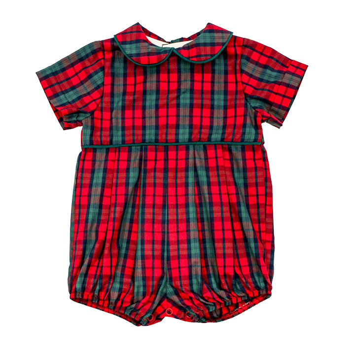 December Plaid/Clover Cord Short Dressy Bubble