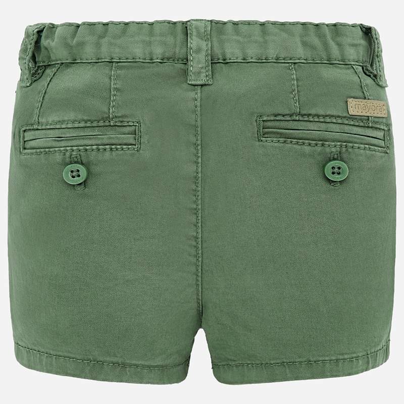 Green Twill Shorts