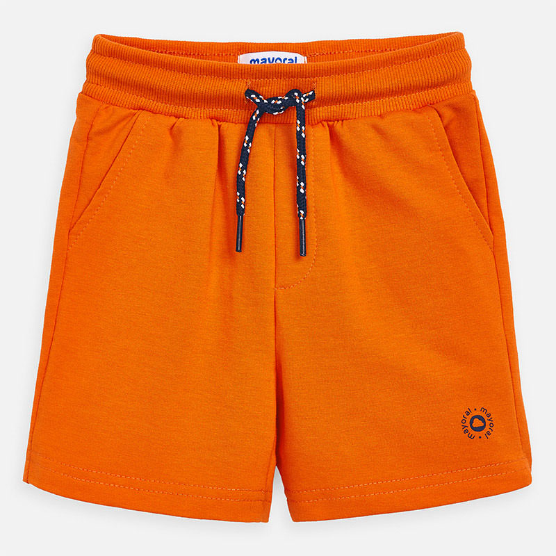 Orange Fleece Shorts
