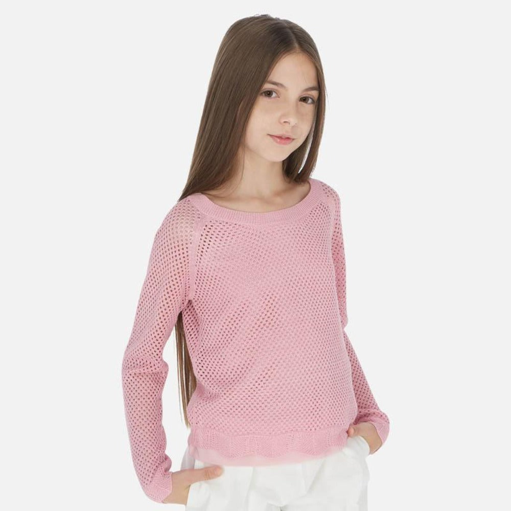 Pink Sweater With Tank Top