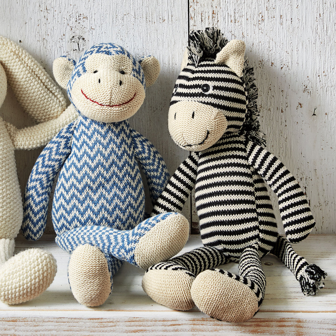 Knit Zebra Plush