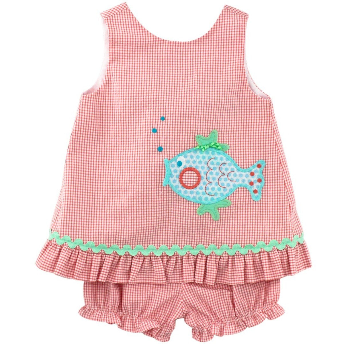 Bubbly Blowfish Angel Dress With Tie & Bloomers