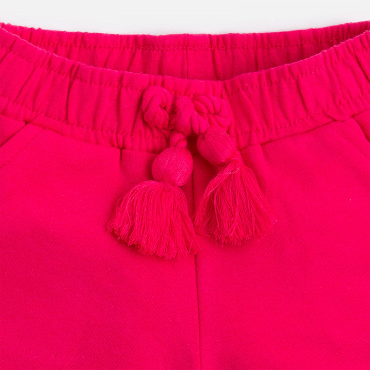 Magenta Tassel Knit Shorts