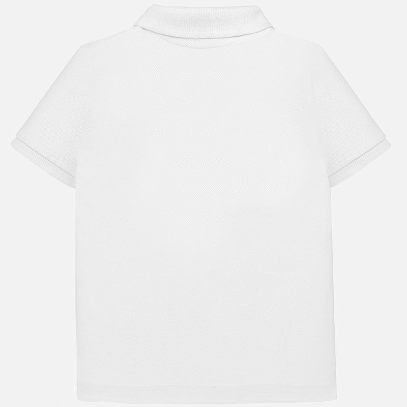 White Short Sleeved Polo Shirt
